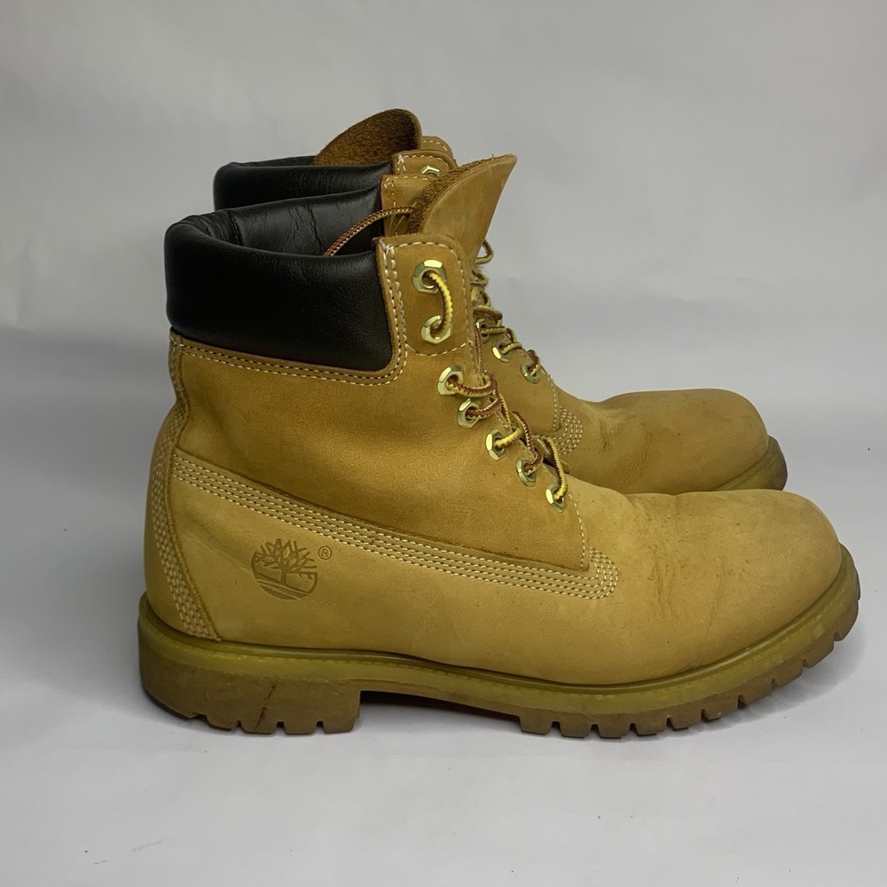 Timberland Mens 6 Inch Boot Wheat Nubuck Premium 10061 Size 8.5